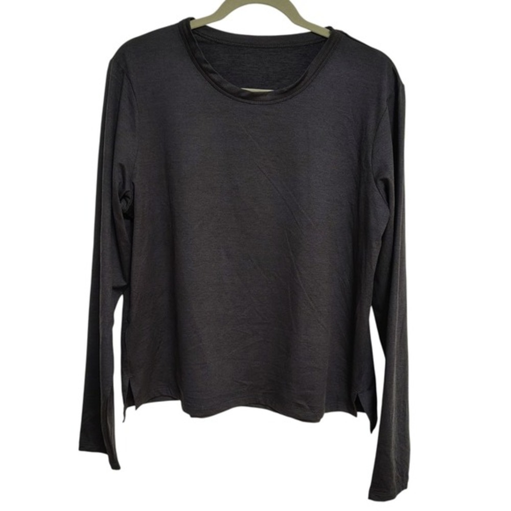 All in Motion Women's Long Sleeve Shirt XL‎ Heathered Black Stretch Athletic
